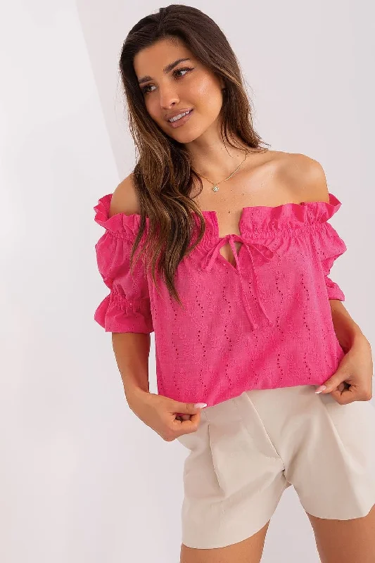 Blouse Lakerta Sheer Mesh Blouse