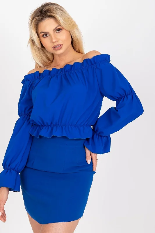 Blouse Rue Paris Elegant Peplum Blouse