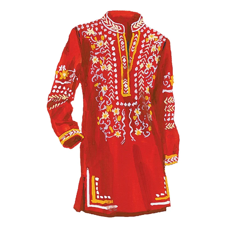 Tangier Tunic Blouse Embroidered Cotton Blouse