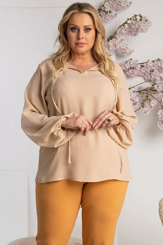 Plus size blouse Karko Gathered Detail Blouse