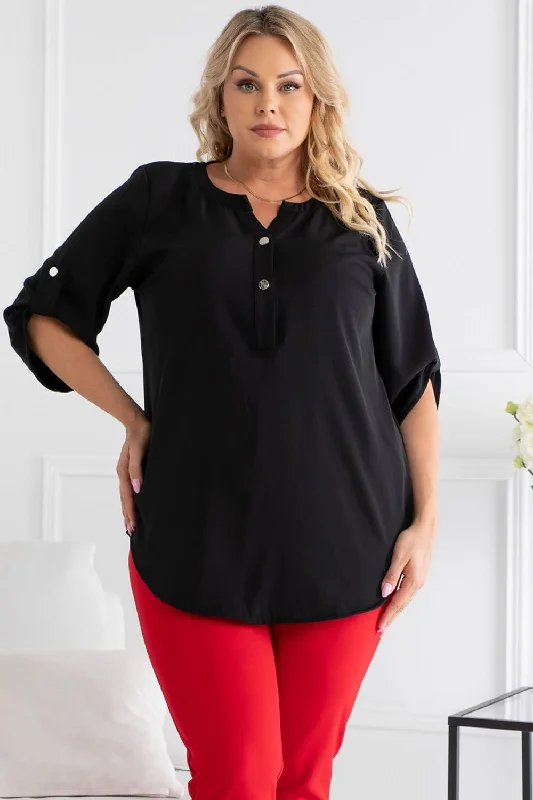 Plus size blouse Karko Cotton Casual Blouse