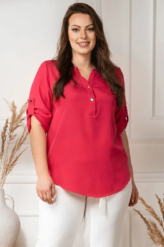 Plus size blouse Karko Silky Draped Blouse