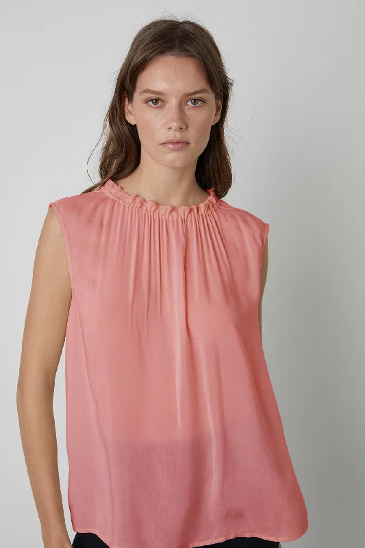 WENNA SLEEVELESS BLOUSE Drape Neck Blouse