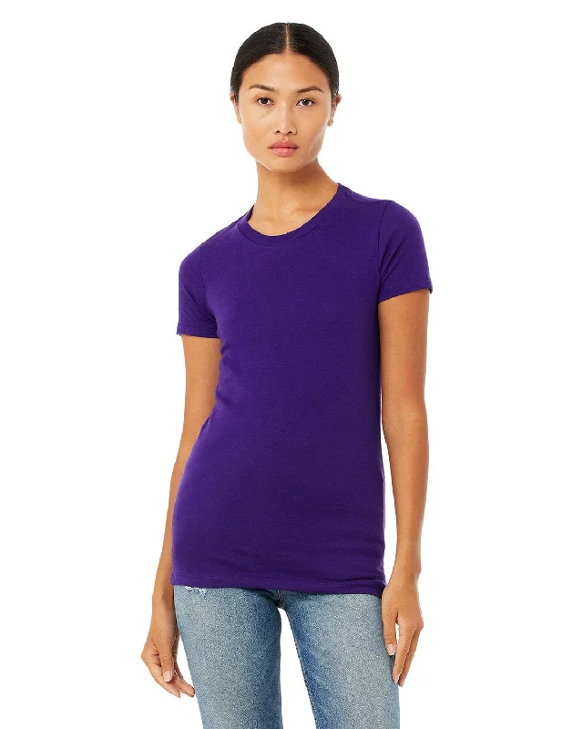 Bella+Canvas Ladies Favorite T-Shirt | Team Purple Zippered Front Buttoned Front Snap Front