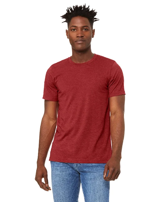 Bella+Canvas Unisex Heather CVC T-Shirt | Hthr Canvas Red Terry Blend Velvet Blend Canvas Blend