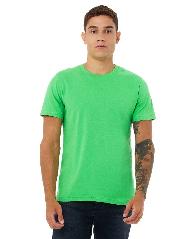 Bella+Canvas Unisex T-Shirt | Synthetic Green Notch Collar Peter Pan Collar Cowl Neck