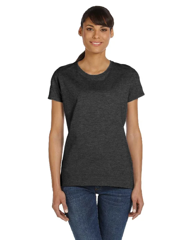 Fruit of the Loom Ladies Heavy Cotton T-Shirt | Black Heather Oversized T-Shirt Spandex breathable