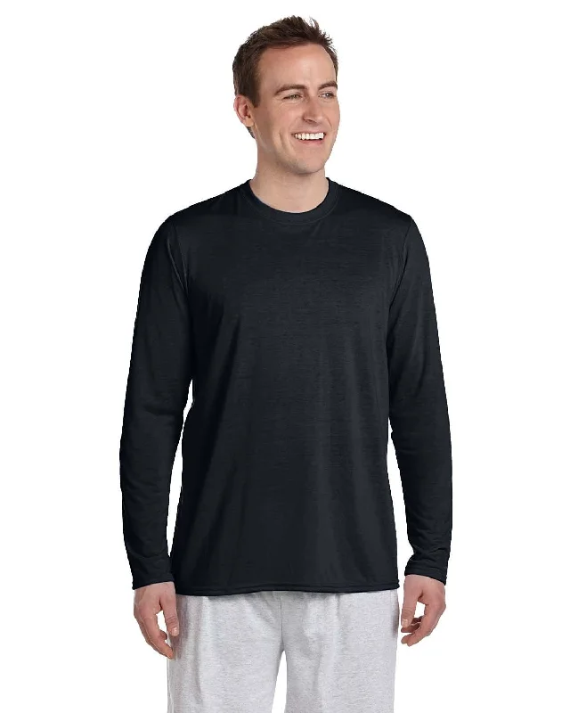 Gildan 4.5 oz. Performance Long Sleeve T-Shirt | Black Modern Contemporary Chic