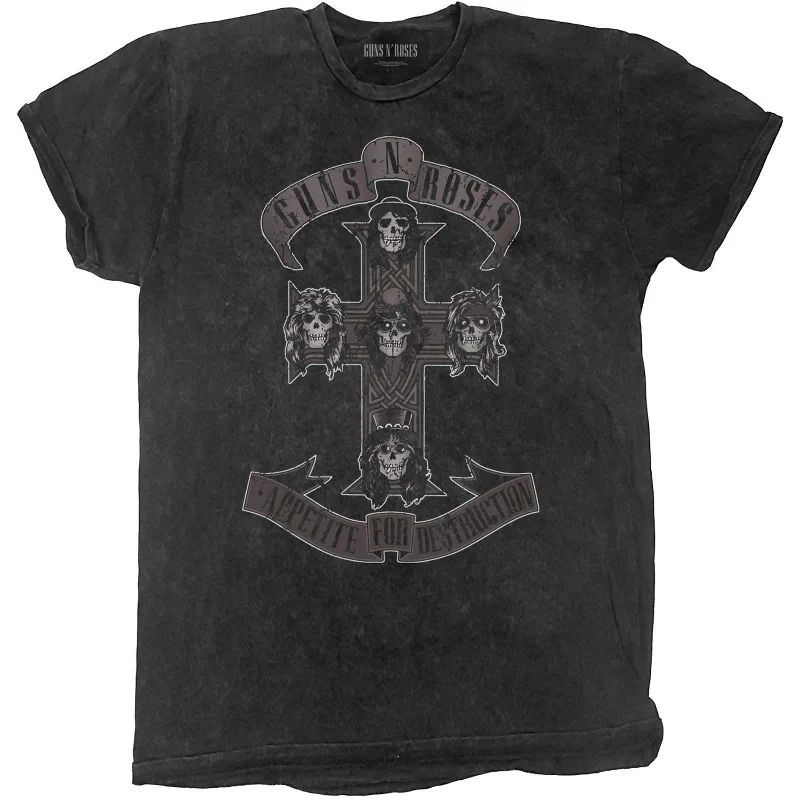 Guns N' Roses Kids T-Shirt: Monochrome Cross (Wash Collection) Chenille Fabric Brocade Fabric Lace Fabric