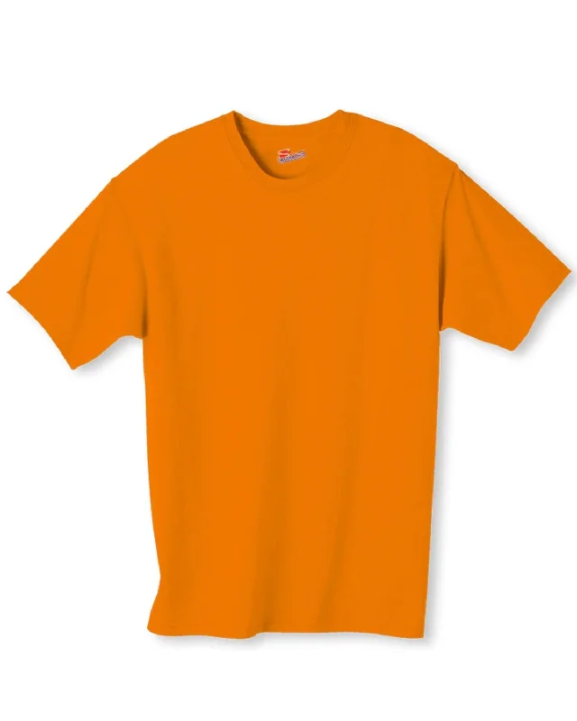 Hanes Authentic-T T-shirt | Safety Orange Lace Blend Ribbed Blend Corduroy Blend