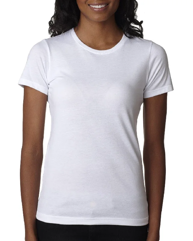 Next Level Ladies CVC Crew Tee | White Hooded Caped Shawl Collar