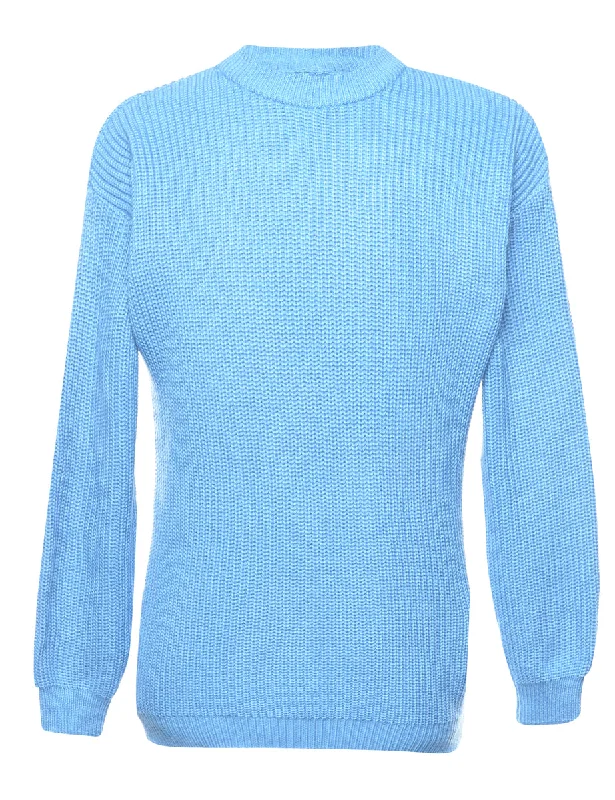 Blue Classic Jumper - S Slim Fit Regular Fit Oversized