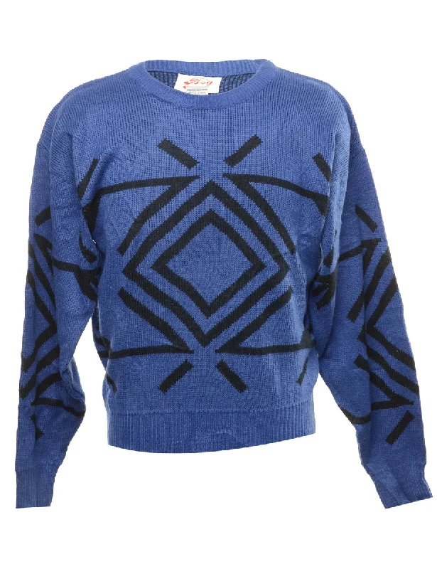 Blue Jumper - M Stylish Fashionable Trendy