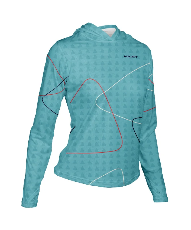 W. ENDURANCE AIR SUN HOODIE - HANNAH OTTO '24 Hoodie with Velcro Closure Adjustable Secure