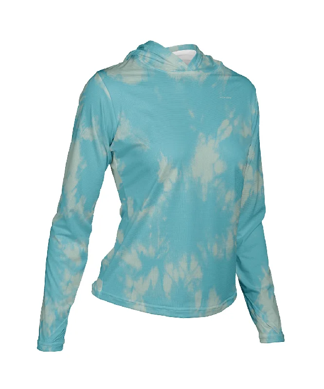 W. ENDURANCE AIR SUN HOODIE - TIE DYE Hoodie with Full-Zip Functional Layering