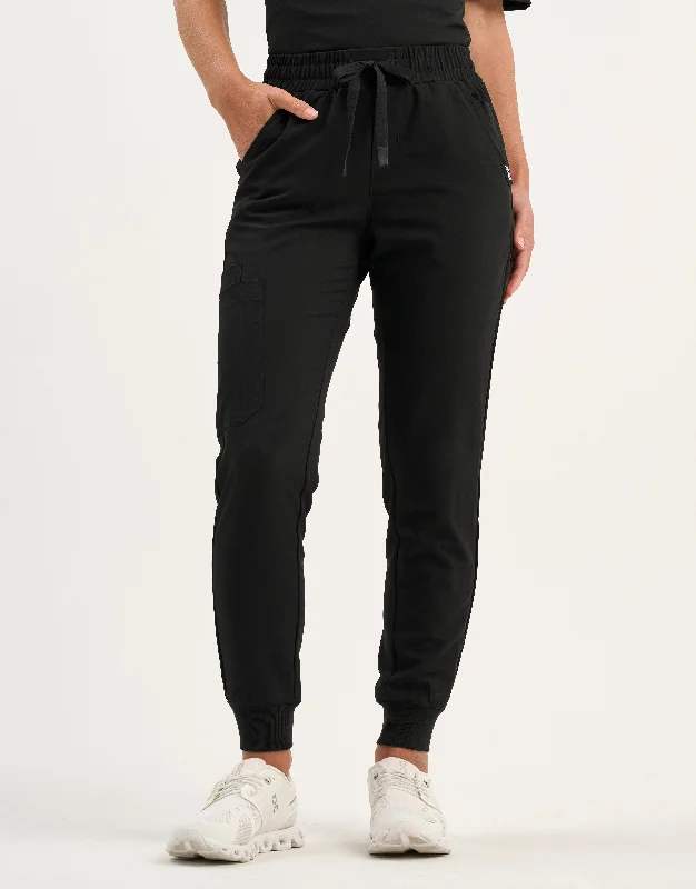 Aspire Jogger Scrub Pants - Black Fashionable Work Pants