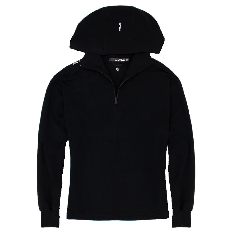 RLX Ralph Lauren Cloud Fleece Womens 1/4 Zip Hoodie Hoodie with Slim Fit Tailored Modern