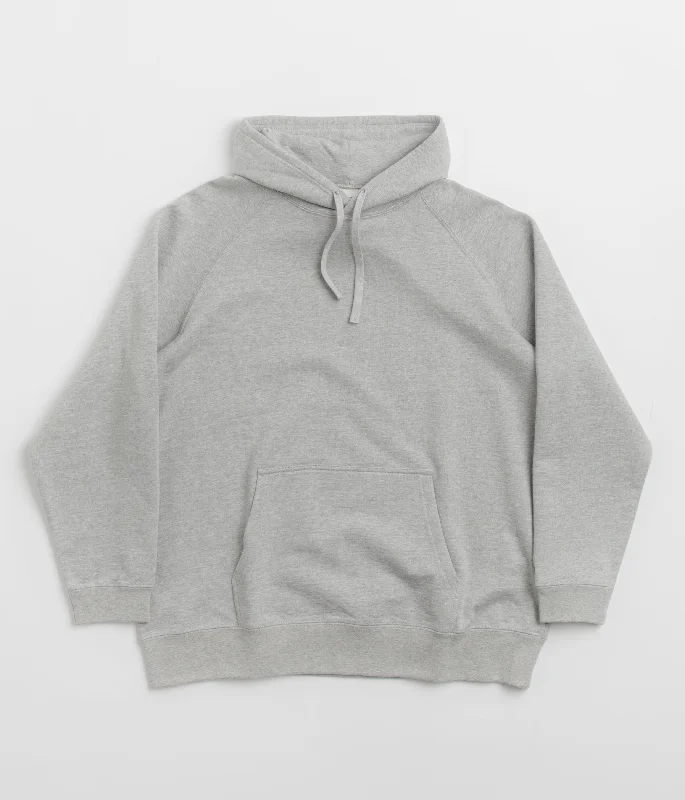 Snow Peak Recycled Cotton Hoodie - Mid Grey Hoodie with Fur Luxurious Winter