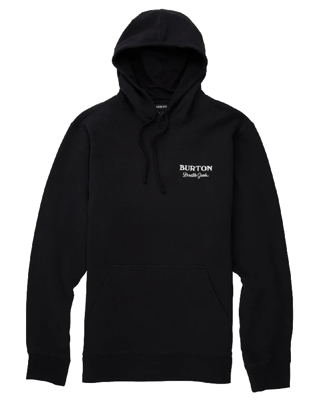 Burton Durable Goods Pullover Hoodie - True Black Hoodie with Belted Waist Structured Tailored