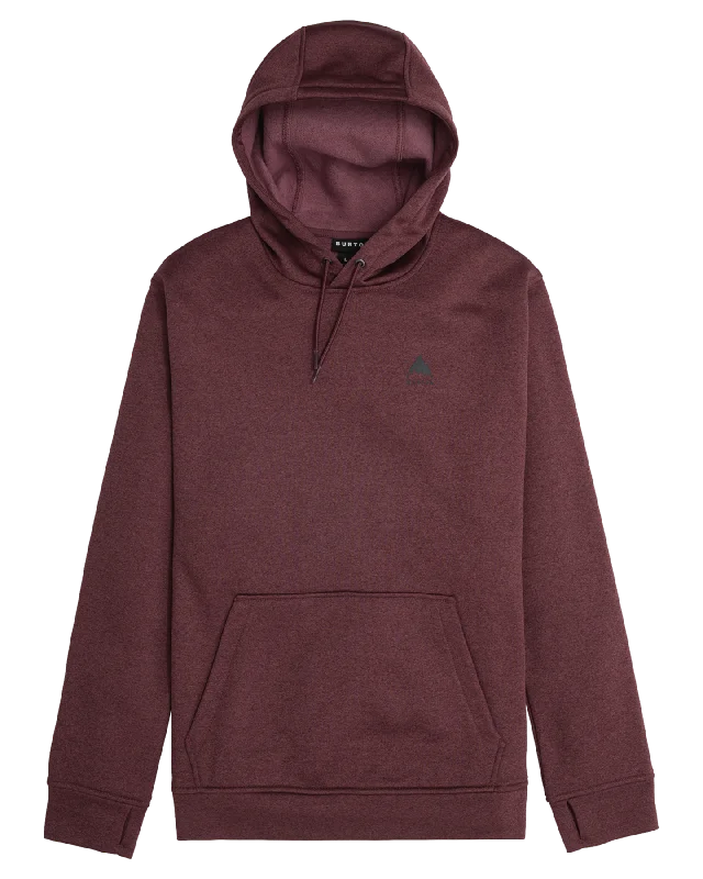 Burton Men's Oak Pullover Hoodie - Almandine Heather Hoodie with Strings Custom Fit Adjustable