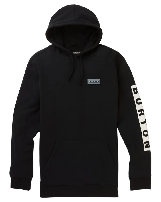 Burton Vault Pullover Hoodie - True Black Hoodie with Hem Drawcord Adjustable Customizable