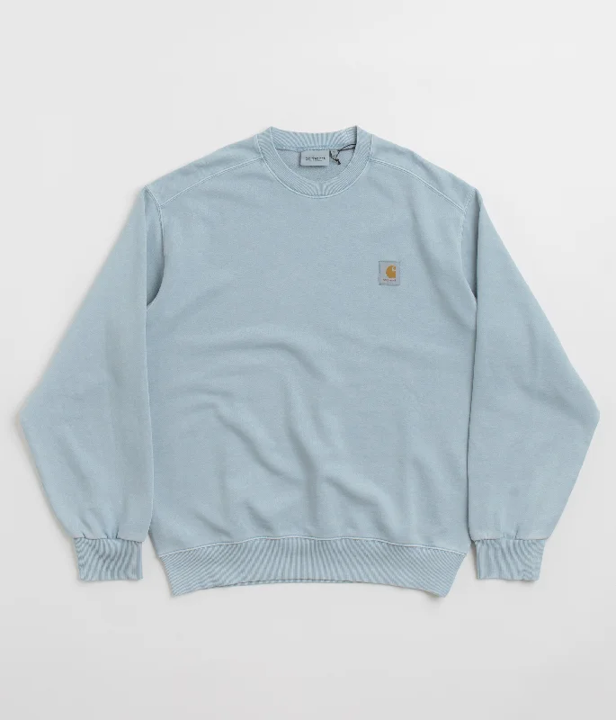 Carhartt Vista Crewneck Sweatshirt - Dusty Ice Hoodie with Cuffed Sleeves Snug Secure