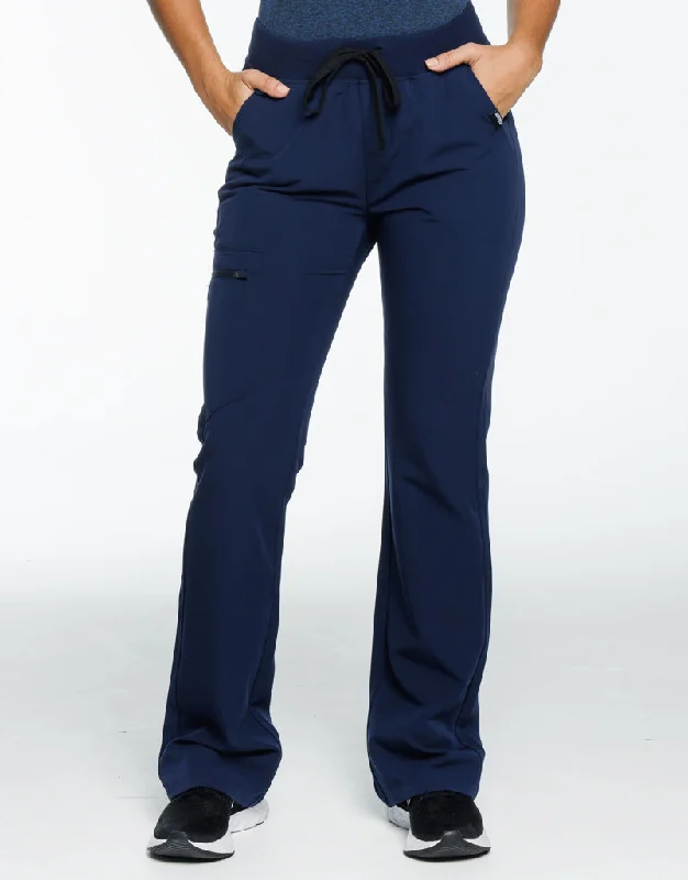 Essential Flare Scrub Pants - True Navy Classic Cropped Pants