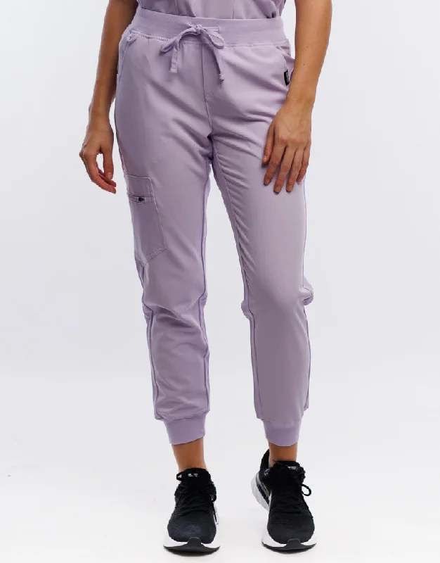 Essential Jogger Scrub Pants - Pastel Lilac Soft Stretch Pants