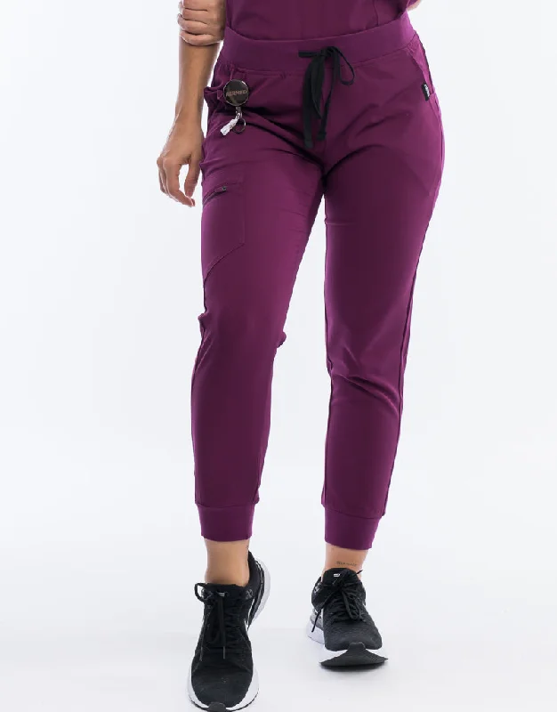 Essential Jogger Scrub Pants - Purple Casual Yoga Pants