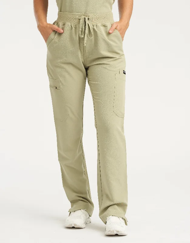 Essential Multi-Pocket Scrub Pants - Matcha Cozy Jogger Leggings