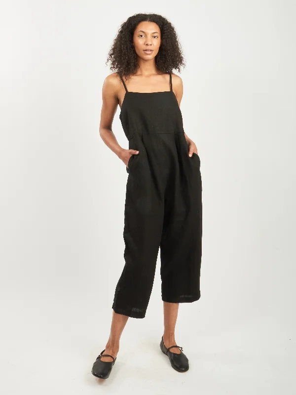 Black Mira Pantsuit Formal Wide-Leg Pants