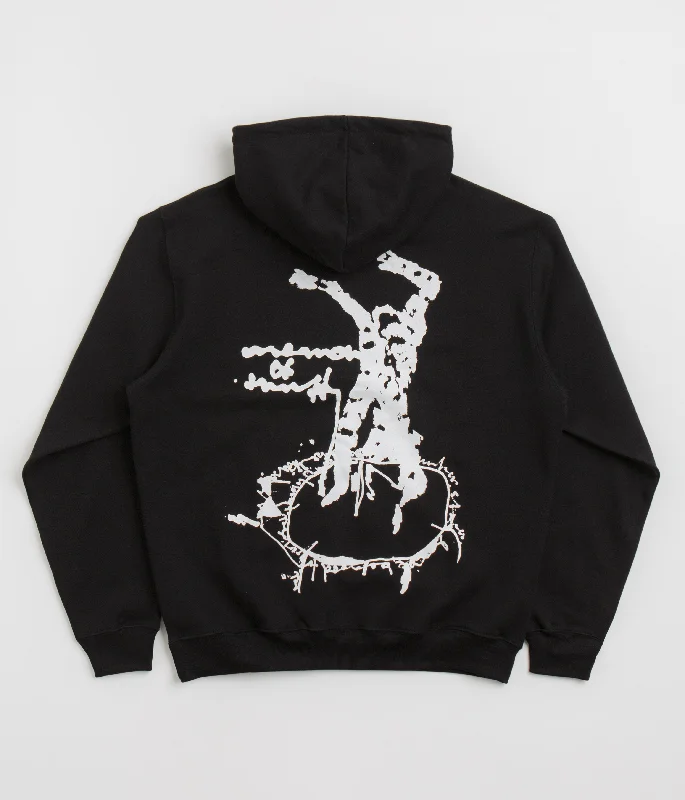 Last Resort AB Menories Hoodie - Black / White Hoodie with Metallic Shiny Futuristic