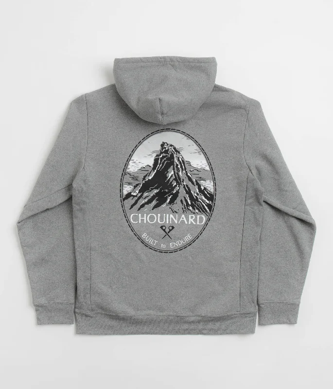 Patagonia Chouinard Crest Uprisal Hoodie - Gravel Heather Hoodie with Hem Frayed Vintage Worn