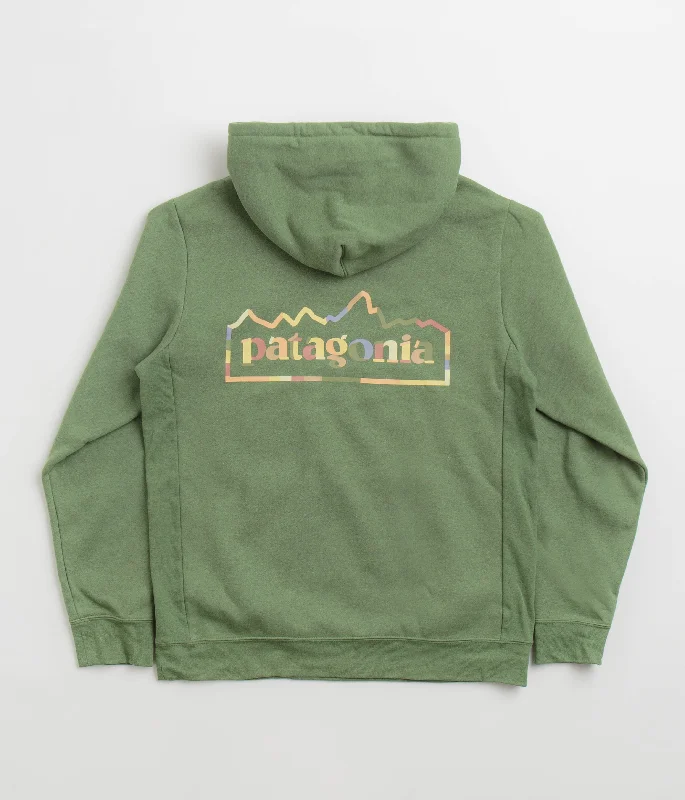 Patagonia Unity Fitz Uprisal Hoodie - Terrain Green Hoodie with Hem Lace Feminine Delicate