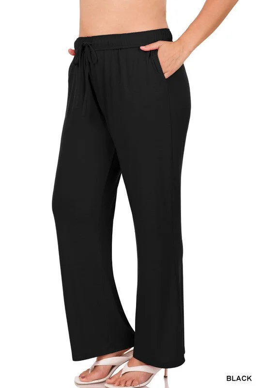 *Drawstring Lounge Pants - Lovelier Modern Stretch Trousers