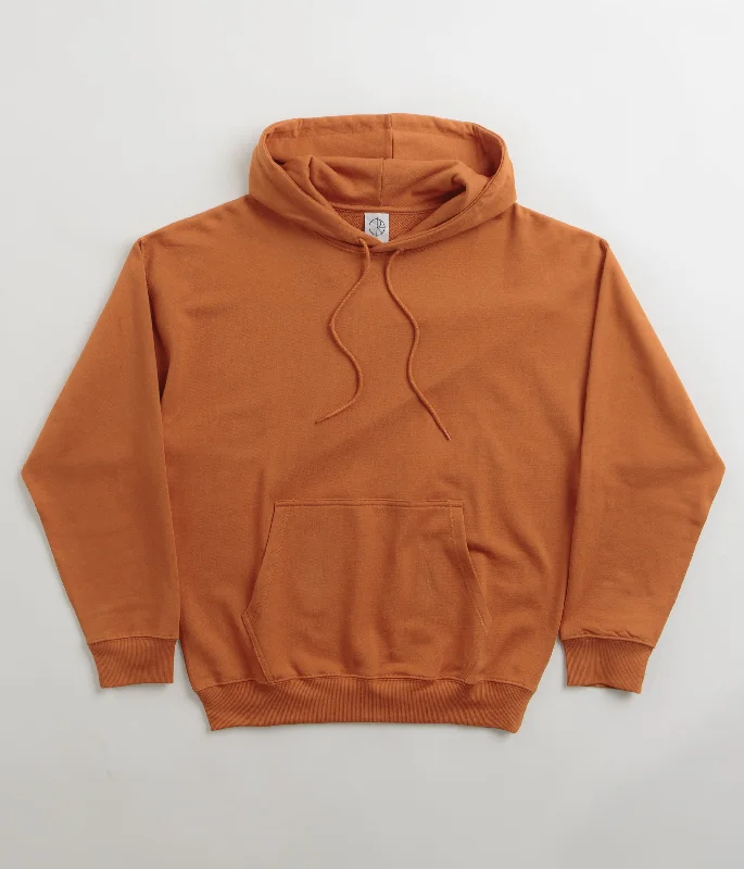 Polar Frank Hoodie - Burnt Orange Hoodie with Hem Ribbing Snug Secure