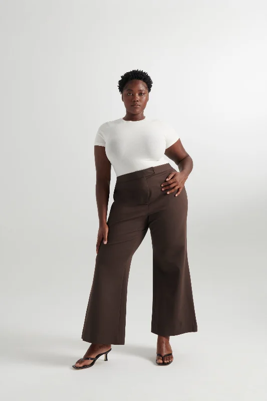 Ponte Dalita Pants - Espresso Comfy Cargo Trousers