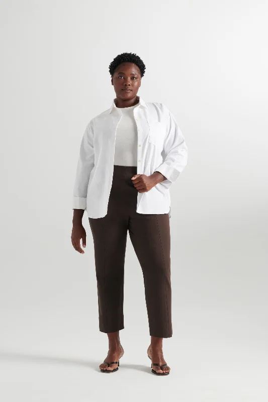 Ponte Merit Pants - Espresso Chic Faux Leather Pants