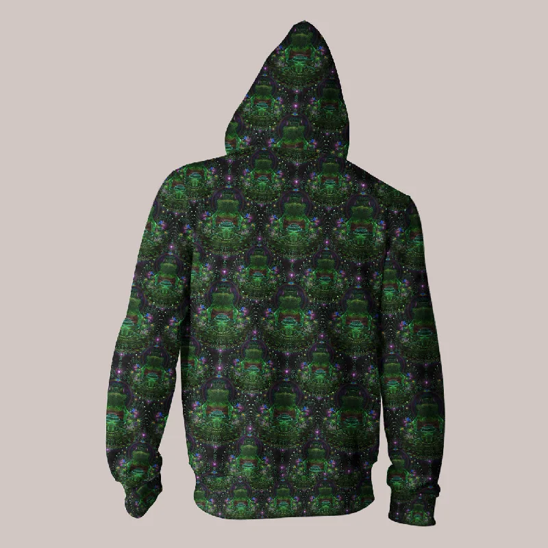 Psychedelic Hoodie (UV/RGB, Eco-Friendly, Unisex, Zip-Up) | AMPHLIFIED Hoodie with Pocket Utility Practical