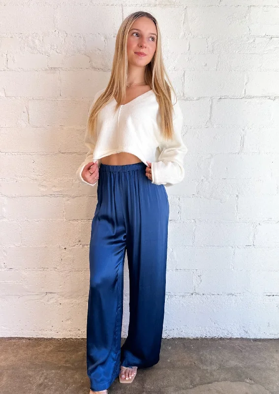 Silky Party Pants Casual Skinny Fit Pants