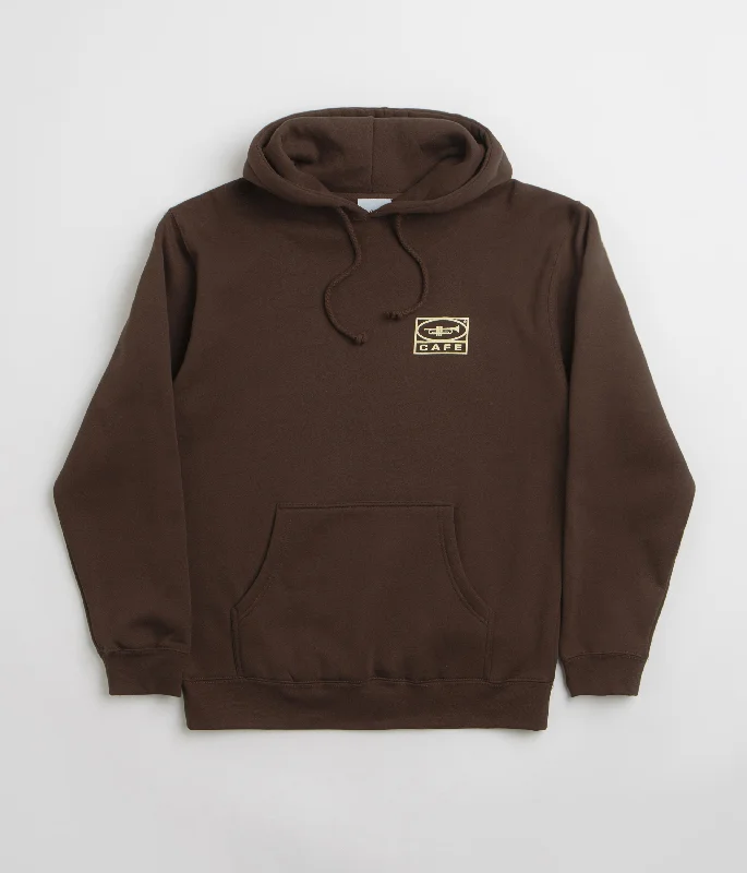 Skateboard Cafe 45 Hoodie - Coffee Hoodie with Velcro Closure Adjustable Secure