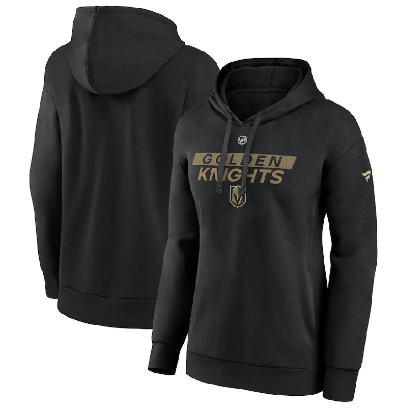 Vegas Golden Knights Women's Authentic Pro Rink Fleece Pullover Hoodie - BLACK Hoodie with Print Artistic Unique