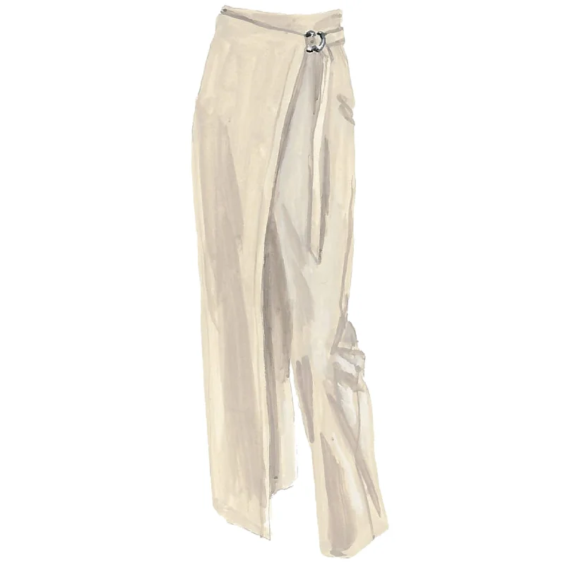 Wrap-Style Pants Classic Stretch Pants