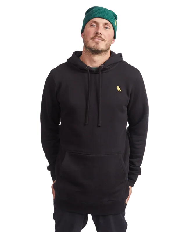 Yuki Threads Slim Old Mate Hoodie - Black Hooded Sweatshirt Casual Wear Street Style