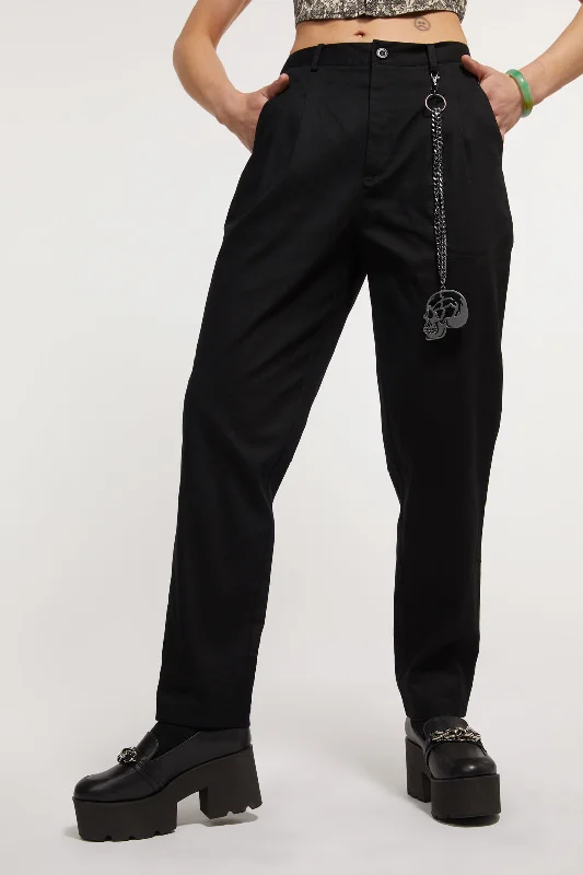 Goth Chain Clip Pants Fashionable Track Pants