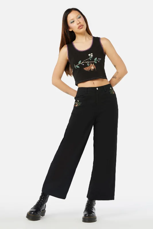 Old World Embroidered Pant Trendy Palazzo Pants