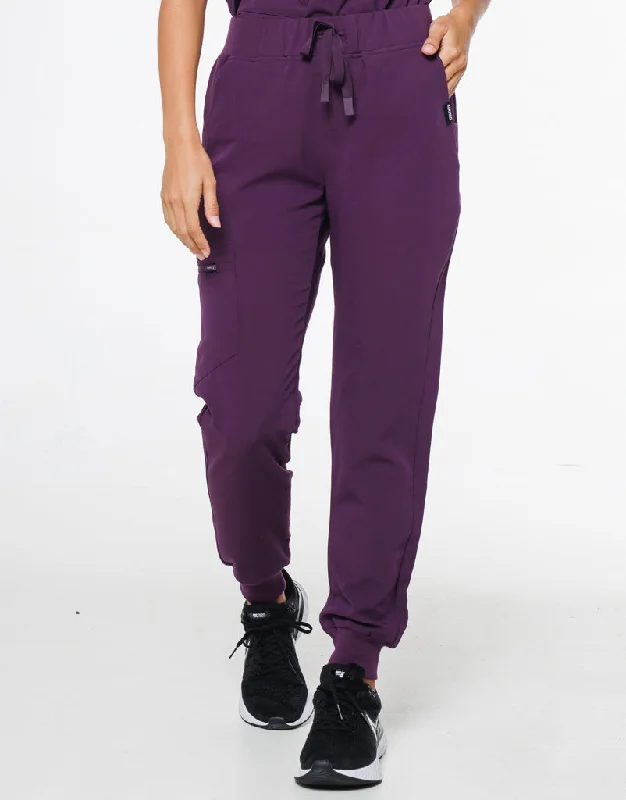 Signature Jogger Pants -  Eggplant Classic Flared Pants