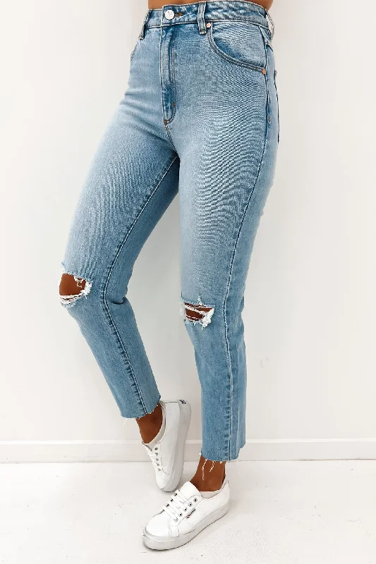 A 94 High Slim Jean Harper Organic Rip Trendy Vintage Denim Jeans