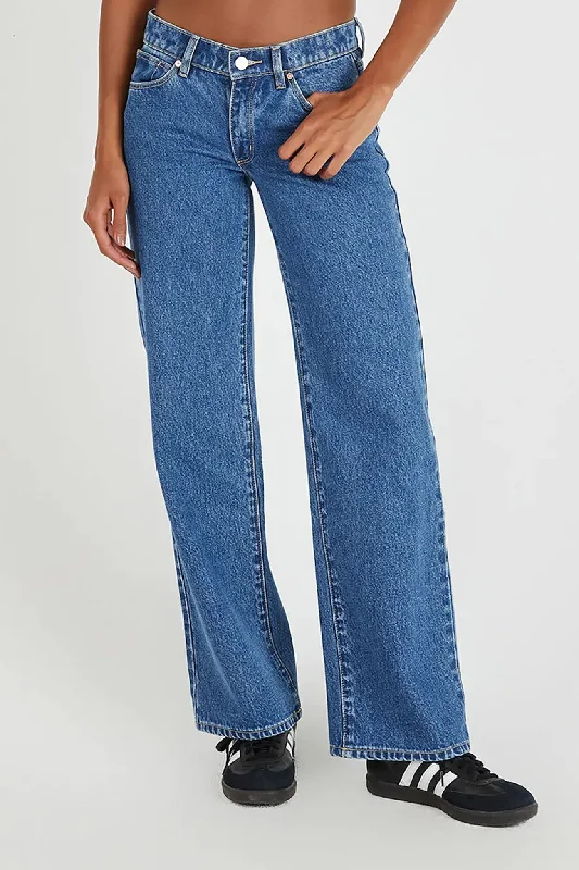 A 99 Low & Wide Jean Chantell Organic Casual Distressed Denim Jeans