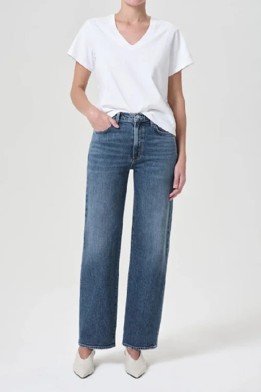 AGOLDE Harper Straight Jean Fashionable Raw Hemmed Jeans